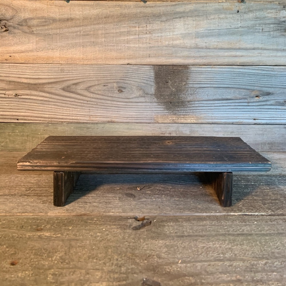 - Rustic Wood Riser Pedestal